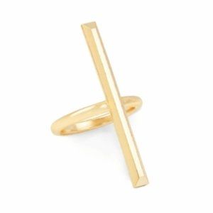 Kendra Scott Reggie Cocktail Gold Ring Size 7